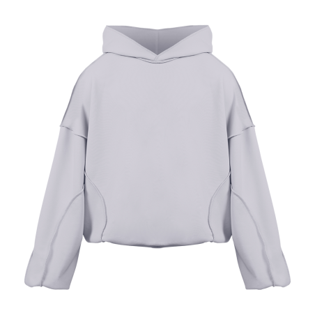 "BLANK" HOODIE COLD GRAY