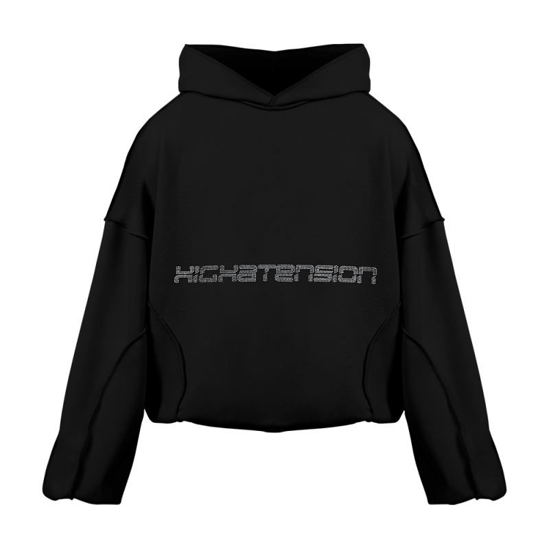 "CRYSTAL" HOODIE DEEP BLACK