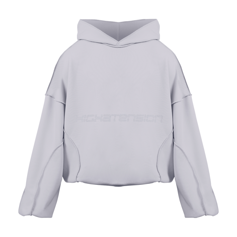 "CRYSTAL" HOODIE COLD GRAY