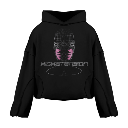 "HI-HEAD" HOODIE DEEP BLACK