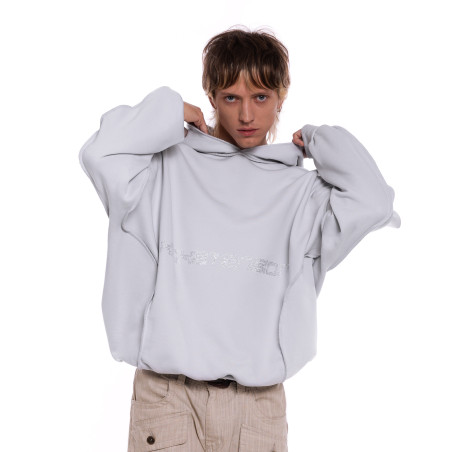 "CRYSTAL" HOODIE COLD GRAY