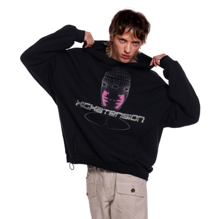 "HI-HEAD" HOODIE DEEP BLACK