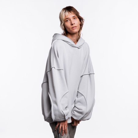 "BLANK" HOODIE COLD GRAY