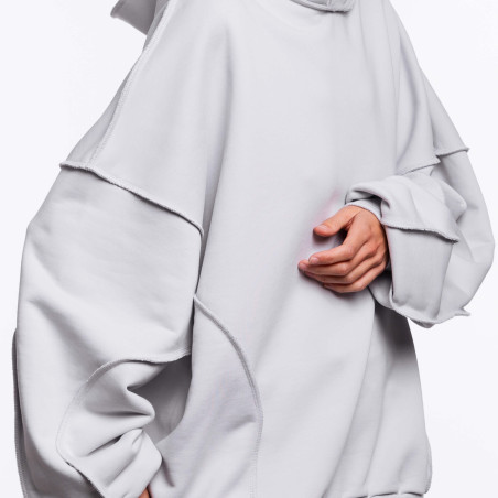 "BLANK" HOODIE COLD GRAY