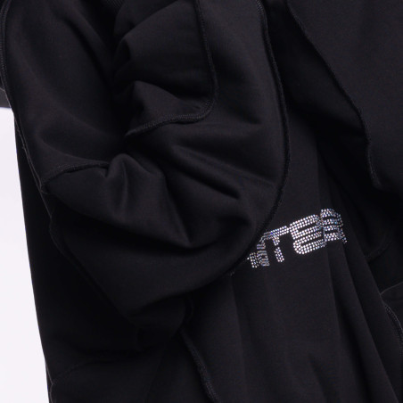 "CRYSTAL" HOODIE DEEP BLACK