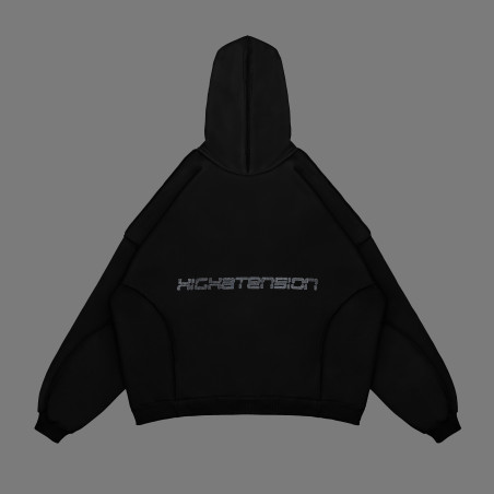 "CRYSTAL" HOODIE DEEP BLACK