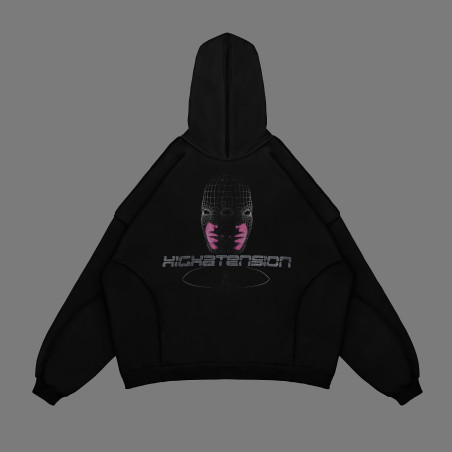 "HI-HEAD" HOODIE DEEP BLACK