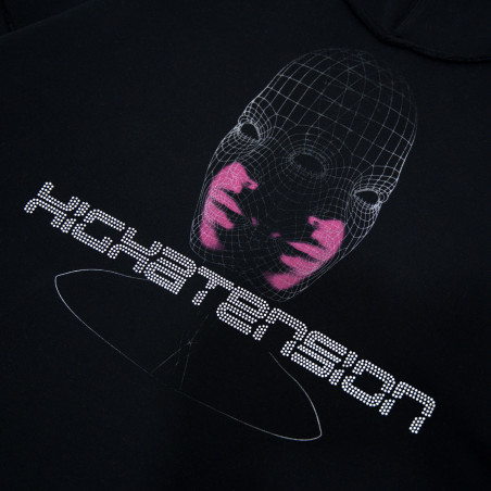 "HI-HEAD" HOODIE DEEP BLACK